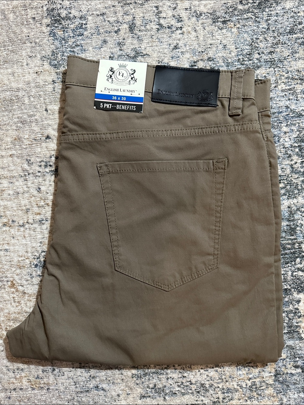 English Laundry Men’s Olive Slim Jeans
